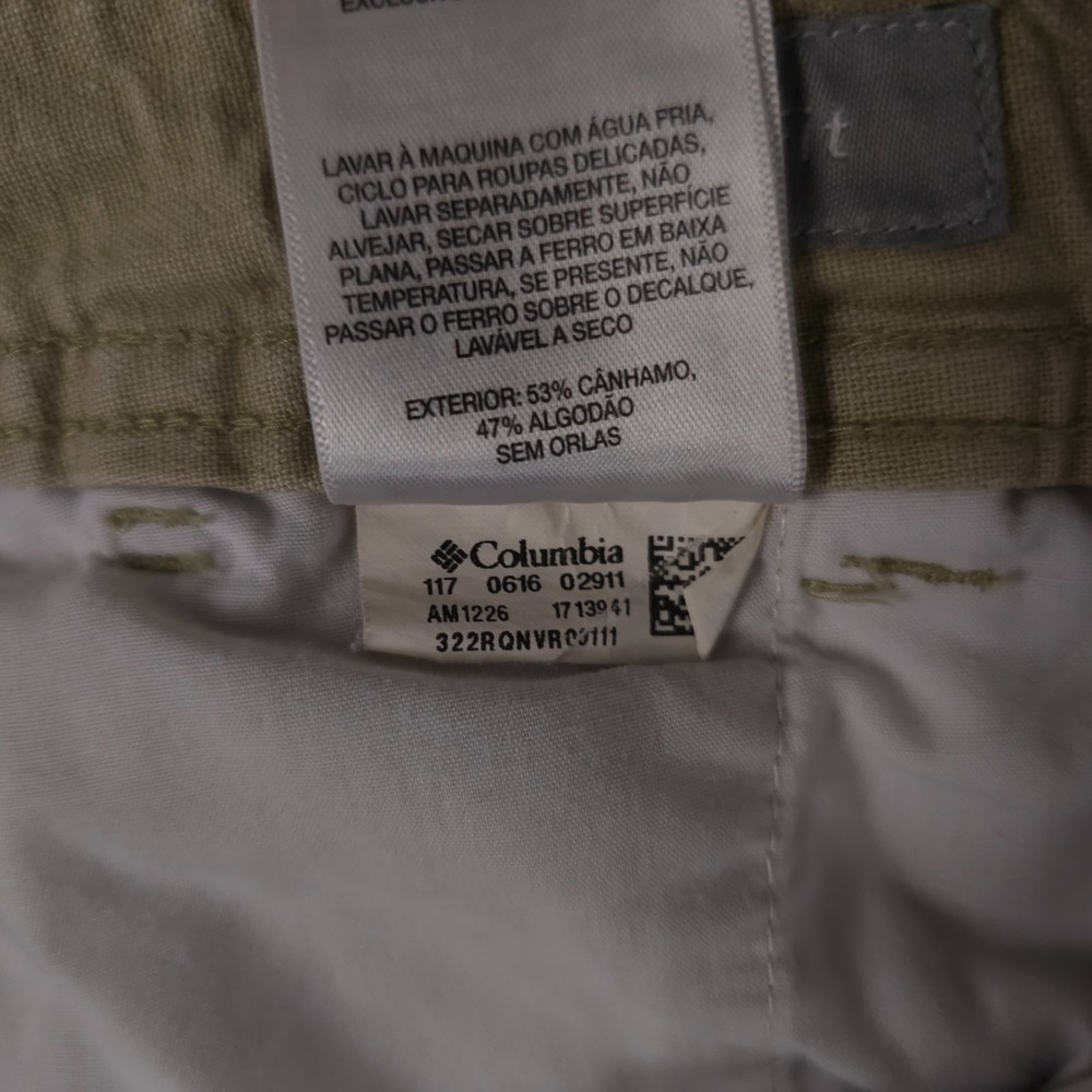 Columbia Shorts Men 32 Beige Chino Silver Ridge Hemp Blend Omni Shade Hiking - Picture 14 of 14